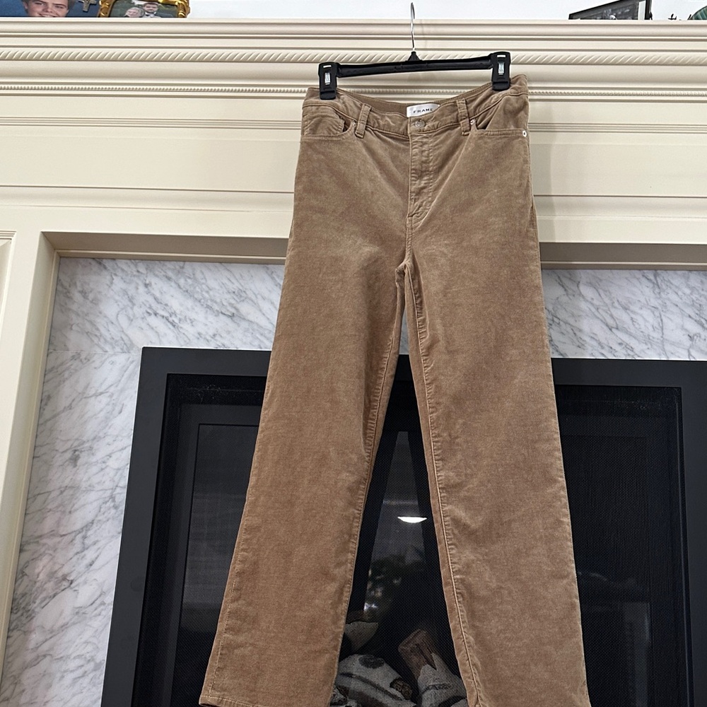 FRAME Denim Straight Leg Corduroy Pants in Camel Brown - Picture 5 of 6